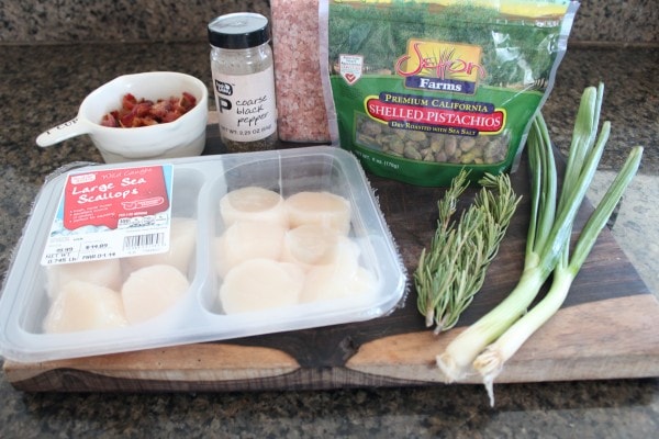 Pistachio Bacon Crusted Scallops Ingredients