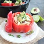 Cilantro Lime Chicken Stuffed Peppers