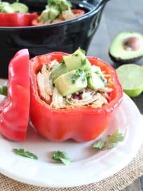 Cilantro Lime Chicken Stuffed Peppers