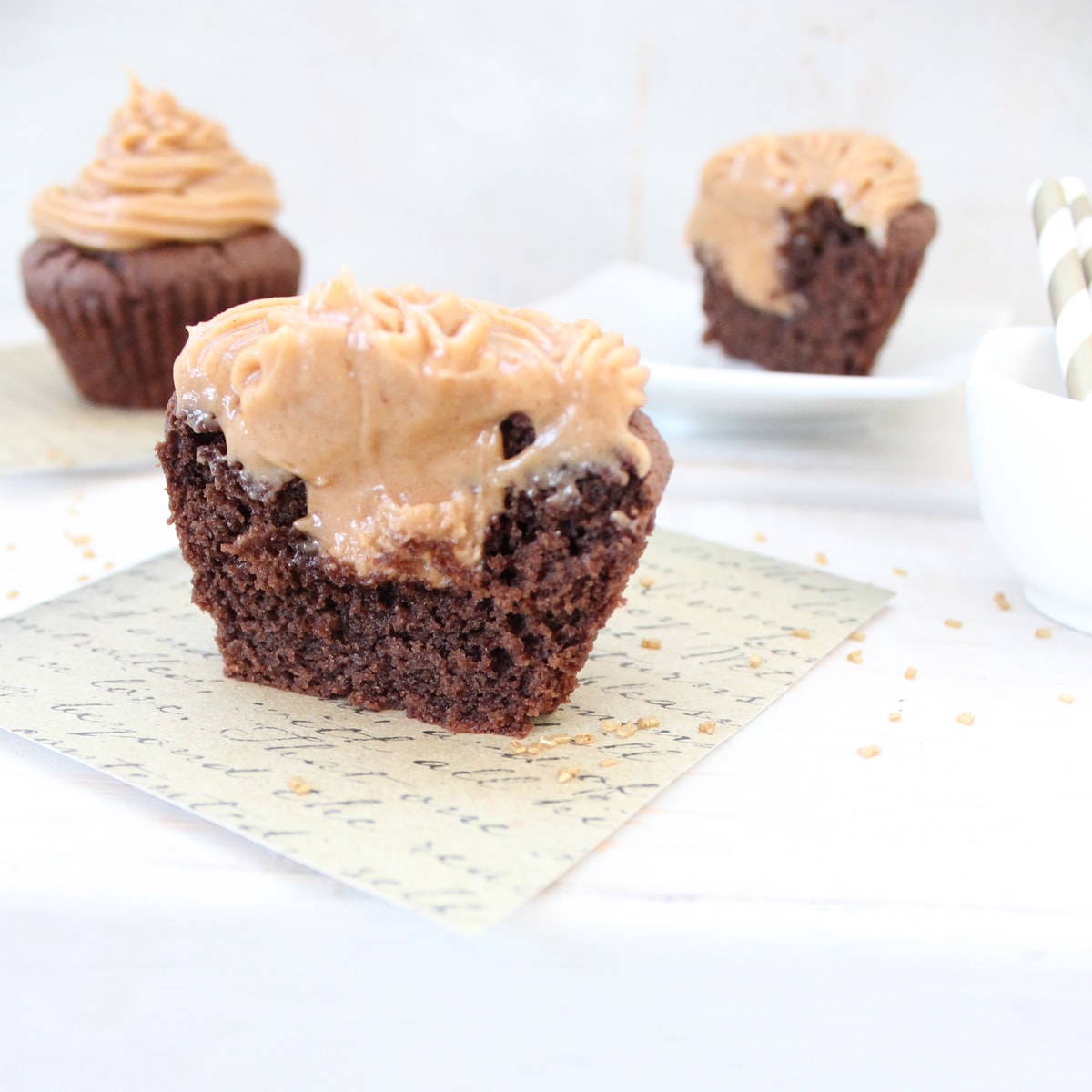 Peanut Butter Filled Cupcakes