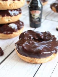 Irish Cream Chocolate Glazed Donuts