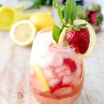 Fresh lemons and strawberries are mixed with bubbly prosecco for a refreshing prosecco sangria recipe that is perfect for spring and summer!