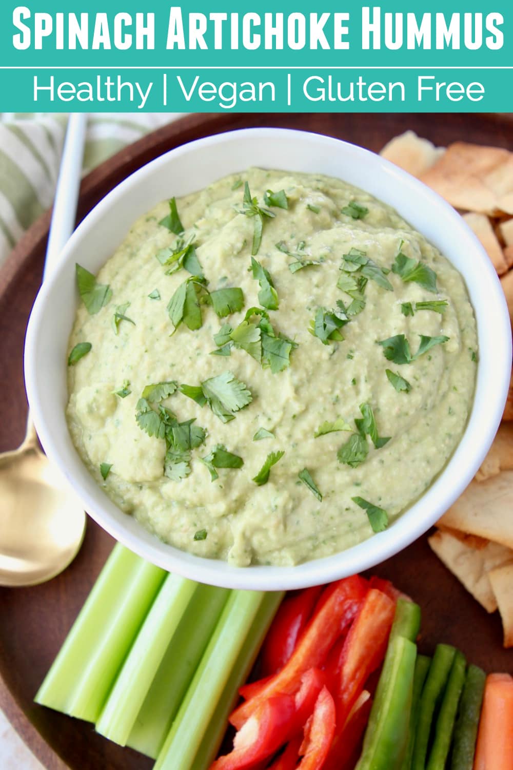 Spinach Artichoke Hummus Vegan Recipe