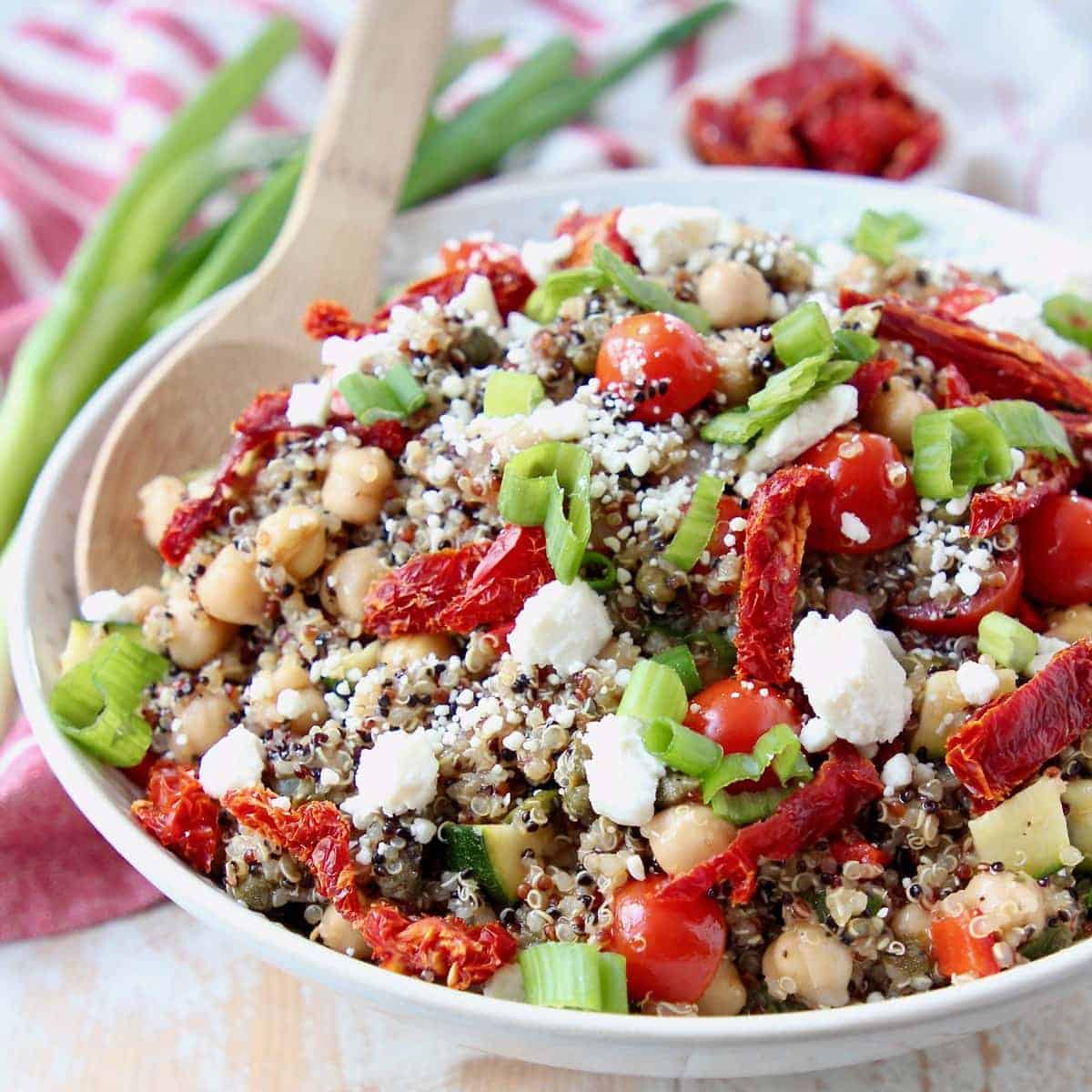 Easy Greek Quinoa Salad Recipe | WhitneyBond.com