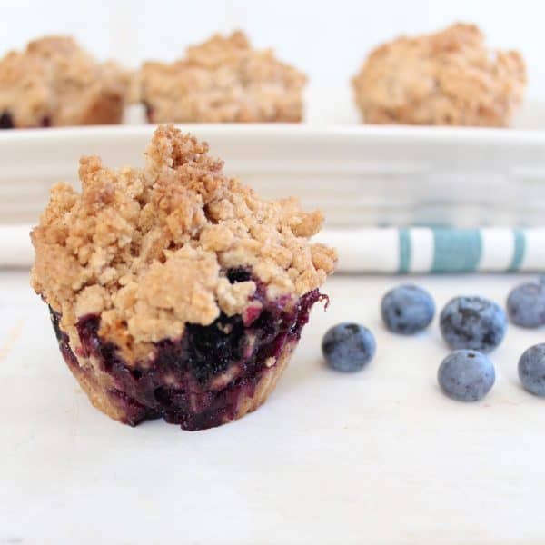 Gluten Free Blueberry Coffee Cake Muffins