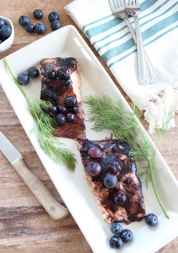 Blueberry BBQ Grilled Salmon Recipe