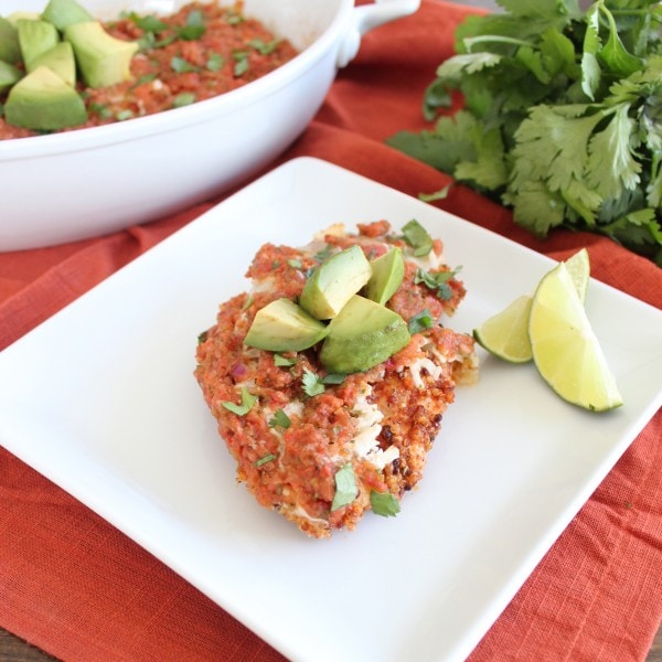 Quinoa Crusted Mexican Chicken with Salsa