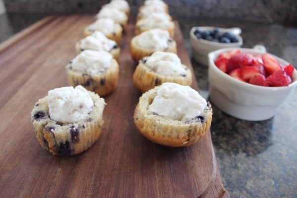 Blueberry Muffin Ice Cream Cups