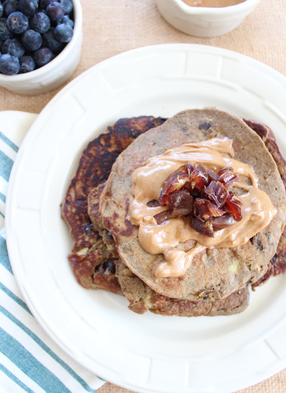 Banana Date Protein Pancakes