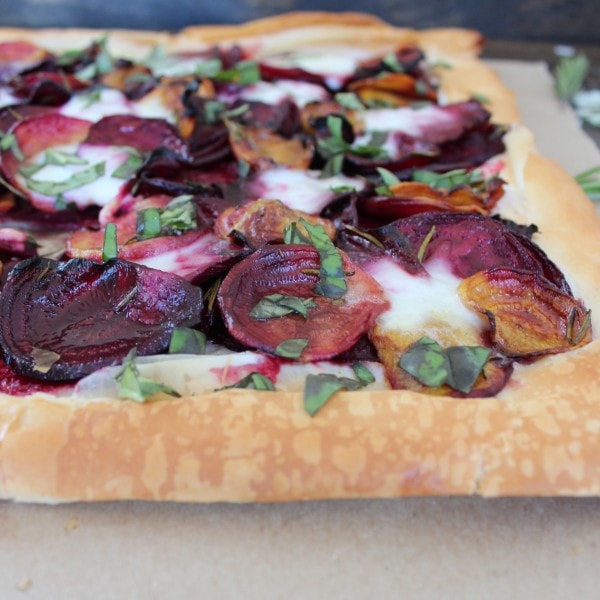 Roasted Beet and Cheese Tart