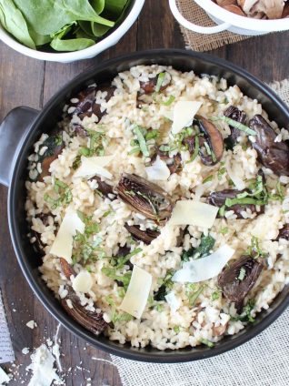 Spinach Artichoke Mushroom Risotto