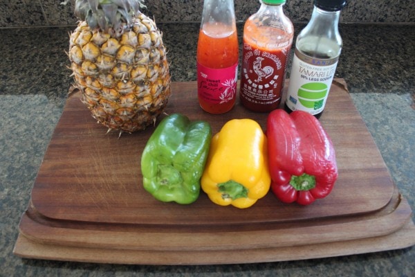 Bell Pepper Pineapple Slaw Ingredients