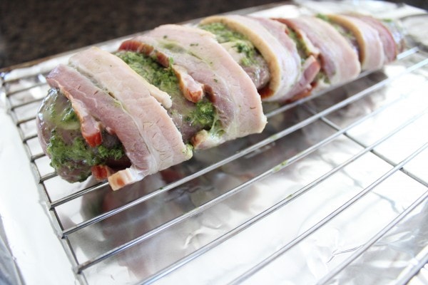 Bacon Wrapped Chimichurri Pork Tenderloin Recipe