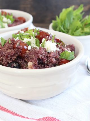 Blueberry Mint Feta Quinoa Salad