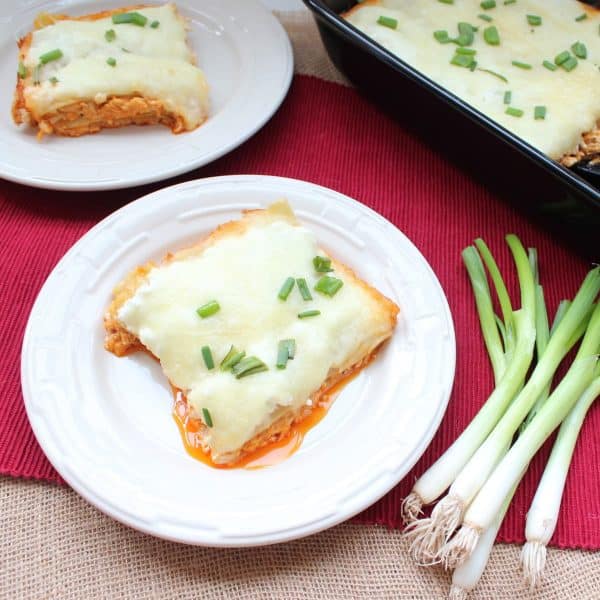 Buffalo Chicken Alfredo Lasagna