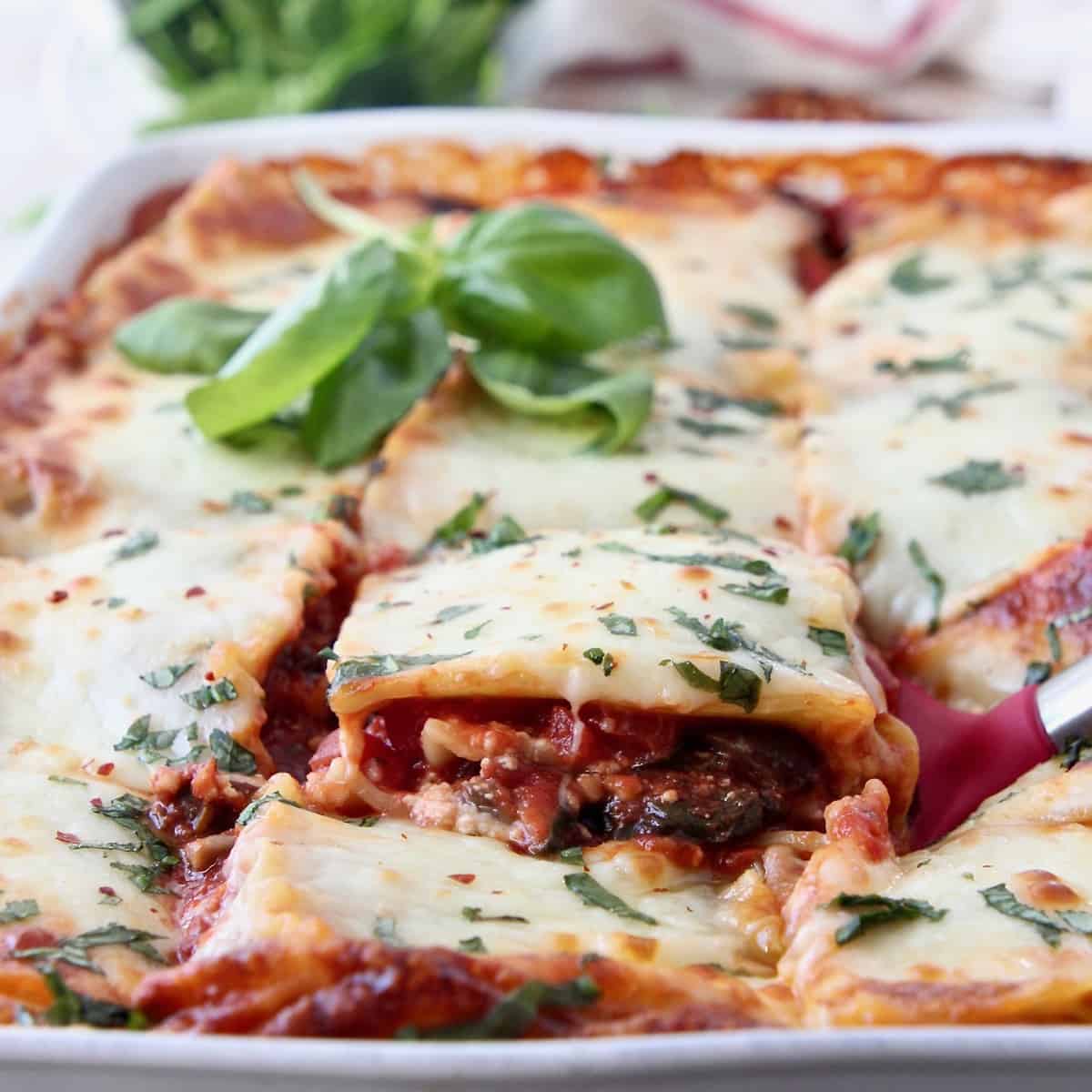 The BEST Vegetarian Lasagna Recipe - WhitneyBond.com