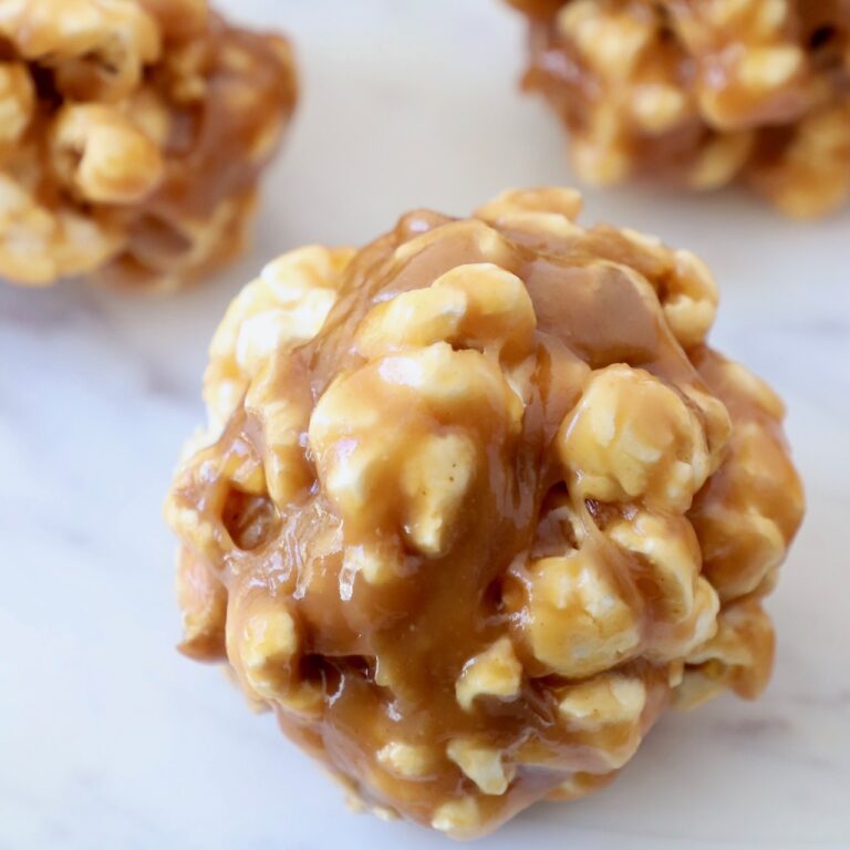 Peanut Butter Popcorn Balls Recipe