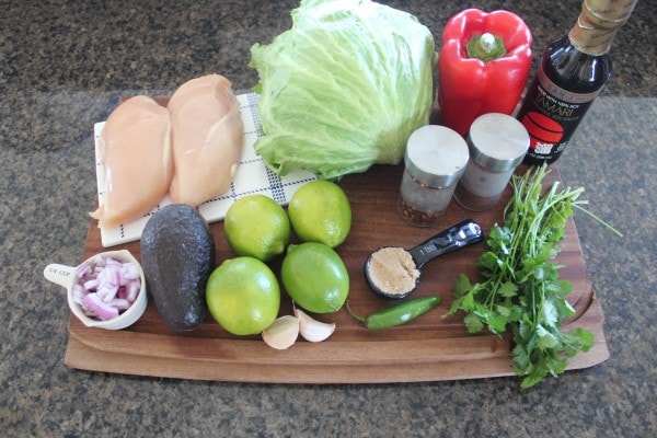 Chili Lime Chicken Taco Lettuce Cup Ingredients