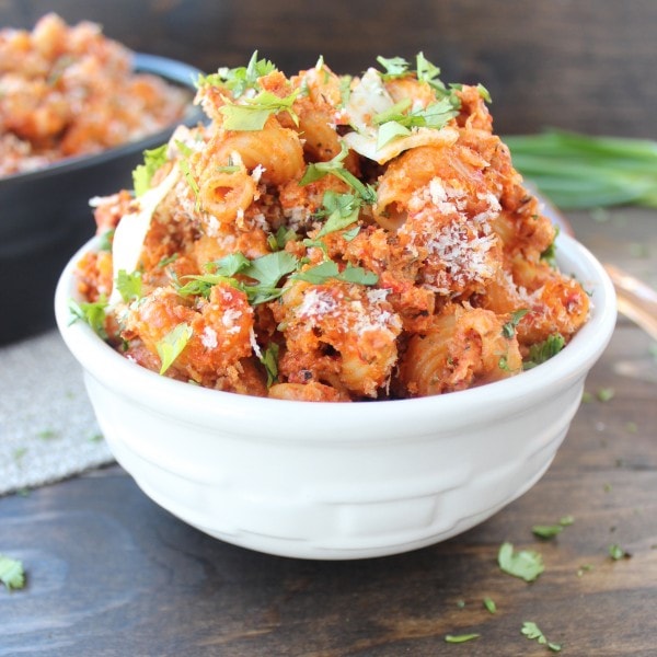 Red Pepper Chorizo Baked Mac and Cheese