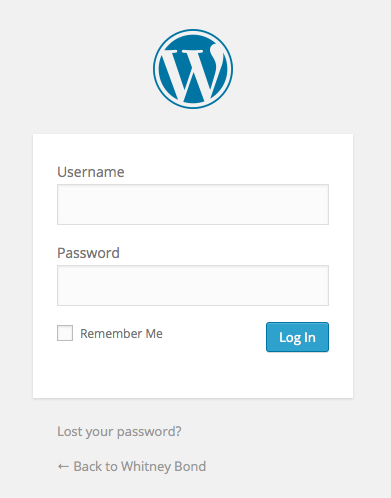 Wordpress.org Login Screenshot