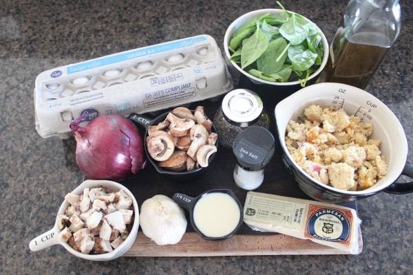 Mushroom Turkey Quiche Ingredients