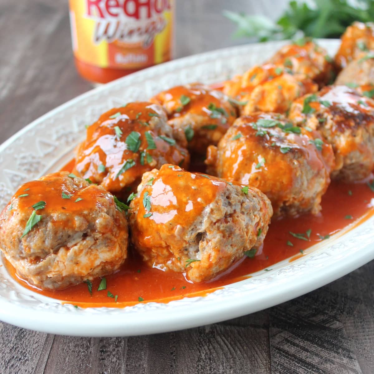 Cheesy Buffalo Sausage Balls