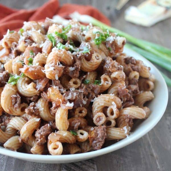 One Pot Mediterranean Spiced Beef and Macaroni