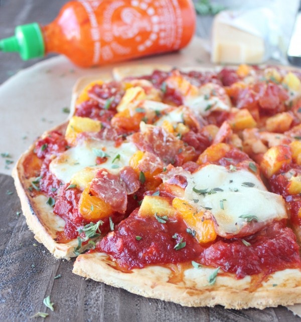 Hawaiian Pizza with Sriracha Pizza Sauce Recipe