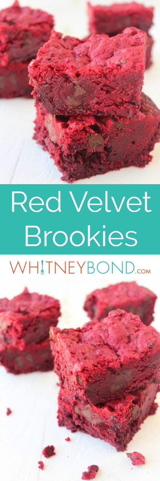 Red Velvet Brookies Recipe - WhitneyBond.com