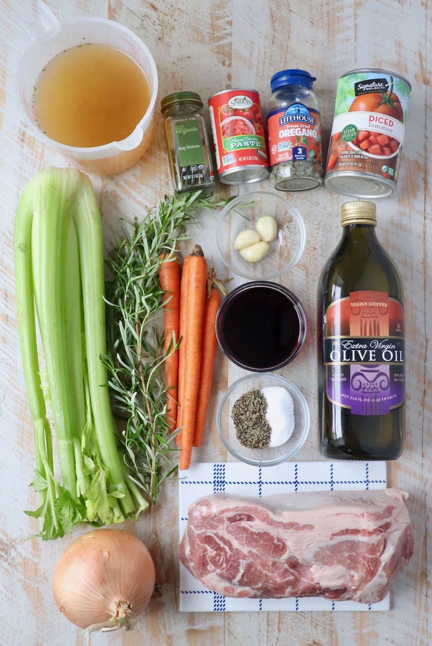 ingredients for pork ragu