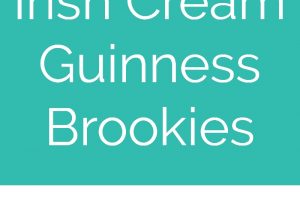 Irish Cream Guinness Brookies are made up of a layer of Guinness Brownies, topped with a layer of Irish Cream Chocolate Chip Cookie Dough, perfect for St Patricks Day!
