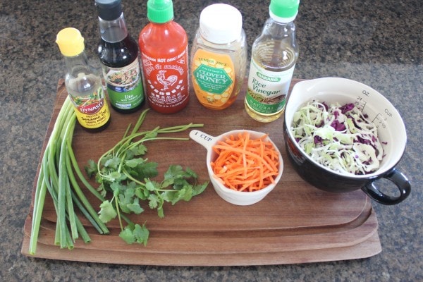 Sweet and Spicy Asian Slaw Ingredients