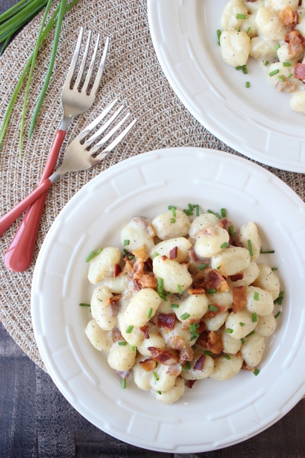 One Pot Loaded Baked Potato Gnocchi