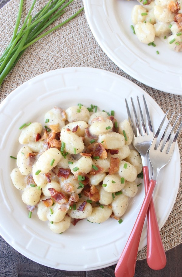 One Pot Loaded Baked Potato Gnocchi