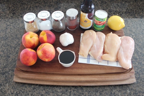Grilled Peach Balsamic BBQ Chicken Ingredients