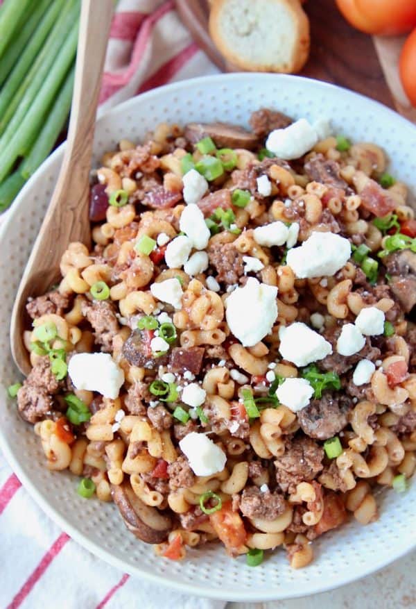 Mediterranean Ground Lamb Pasta