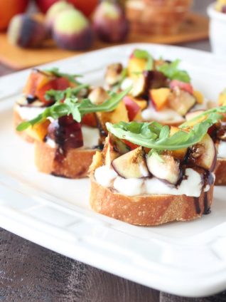 Fig Nectarine Burrata Bruschetta