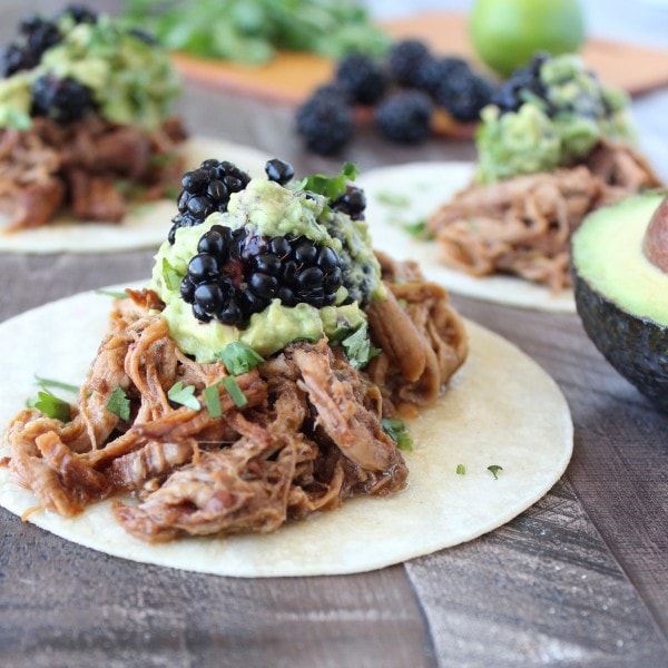 Slow Cooked Blackberry Jalapeno Pulled Pork Taco Recipe