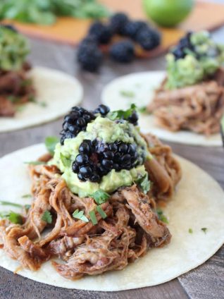 Blackberry Jalapeno Pulled Pork Tacos