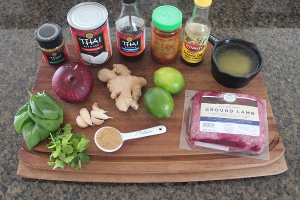 Asian Lamb Meatballs in Green Curry Sauce Ingredients