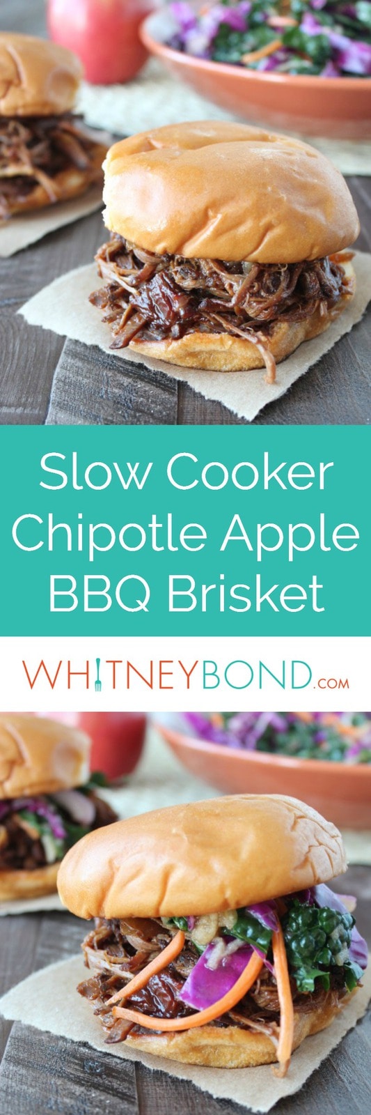 Slow Cooked Chipotle Apple BBQ Brisket Sandwich Recipe