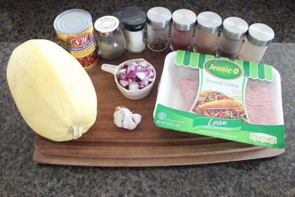 Turkey Chili Spaghetti Squash Recipe Ingredients