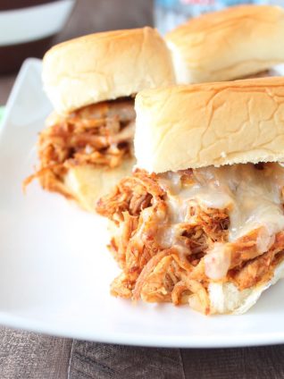 Slow Cooked Chipotle Maple Shredded Chicken Sliders