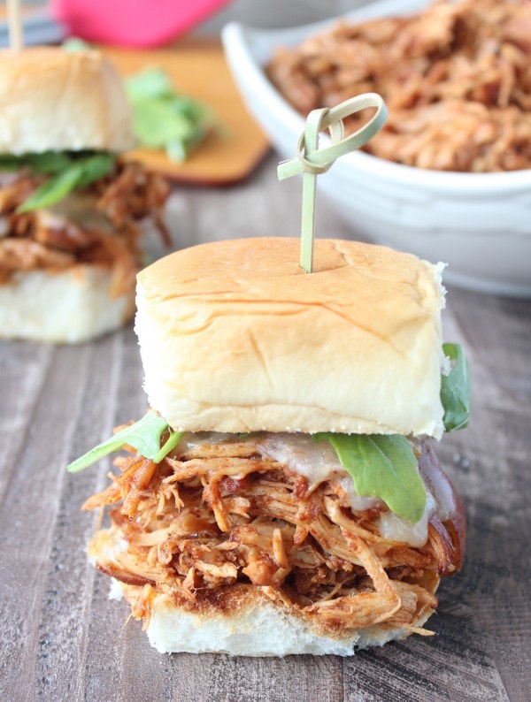 Slow Cooked Chipotle Maple Shredded Chicken Slider Recipe
