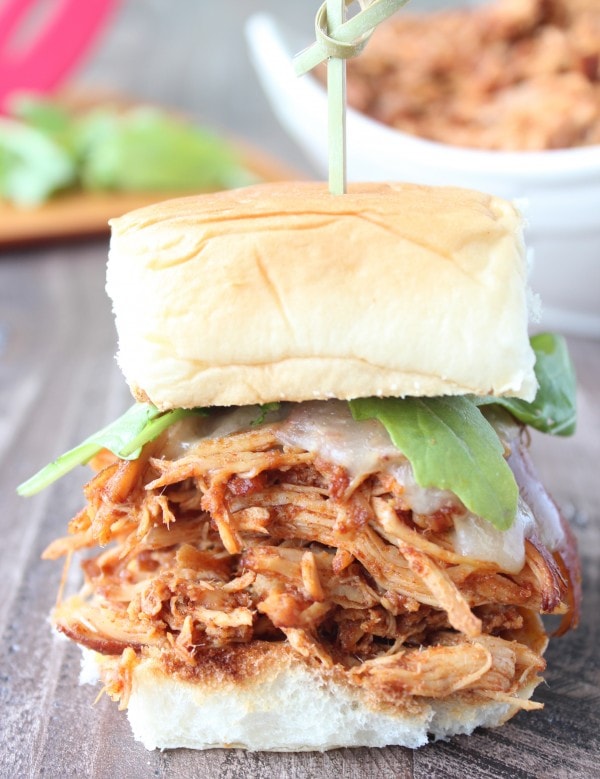 Slow Cooked Chipotle Maple Chicken Sliders