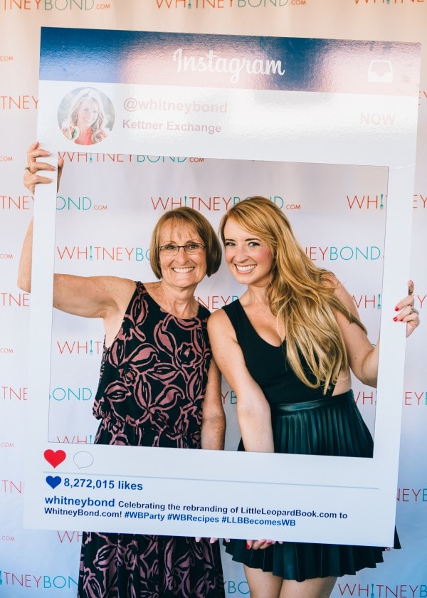 Whitney Bond with Mom at the WhitneyBond.com Party