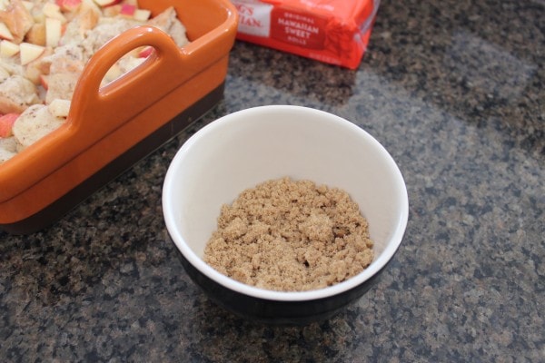 brown sugar crumble in small bowl