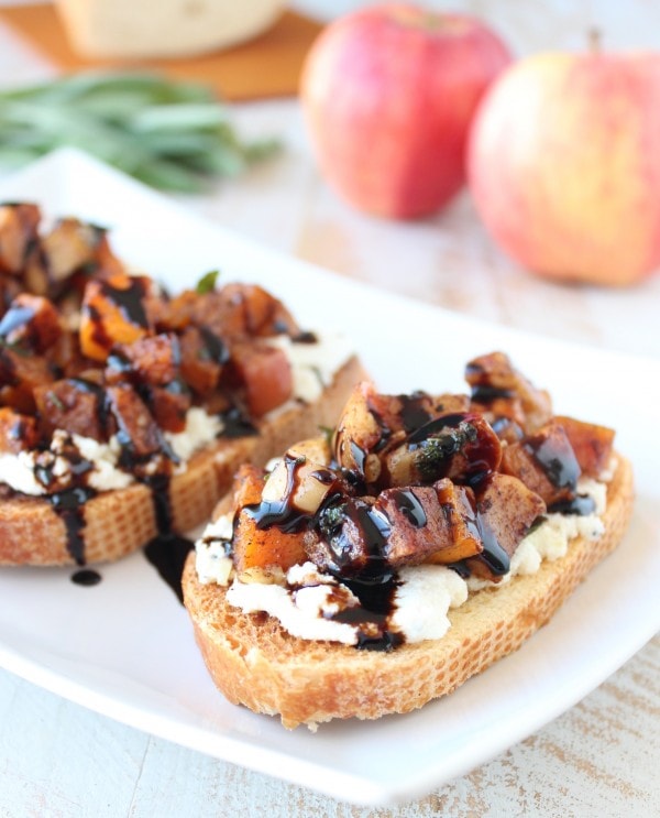 Butternut Squash Apple Ricotta Bruschetta Recipe