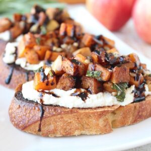 Butternut Squash Apple Bruschetta