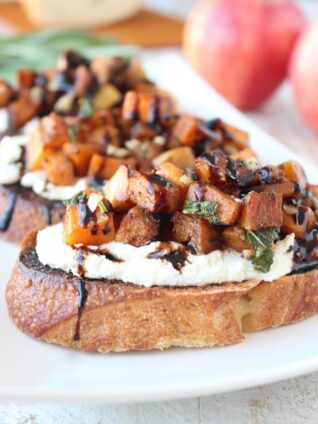 Butternut Squash Apple Bruschetta